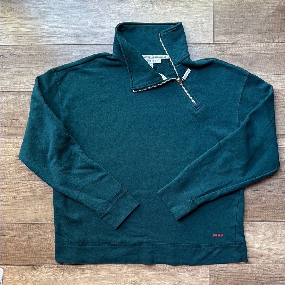 Peace Love World Green Quarter-Zip Sweatshirt